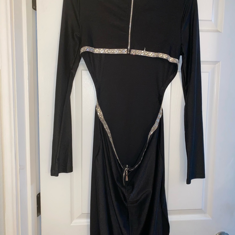 Jeweled back out maxi dress